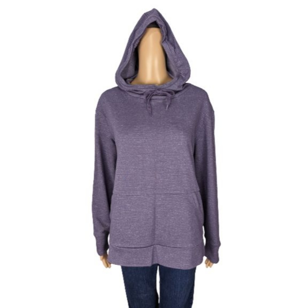 Champion Elite Purple Stripe Pullover Hoodie M